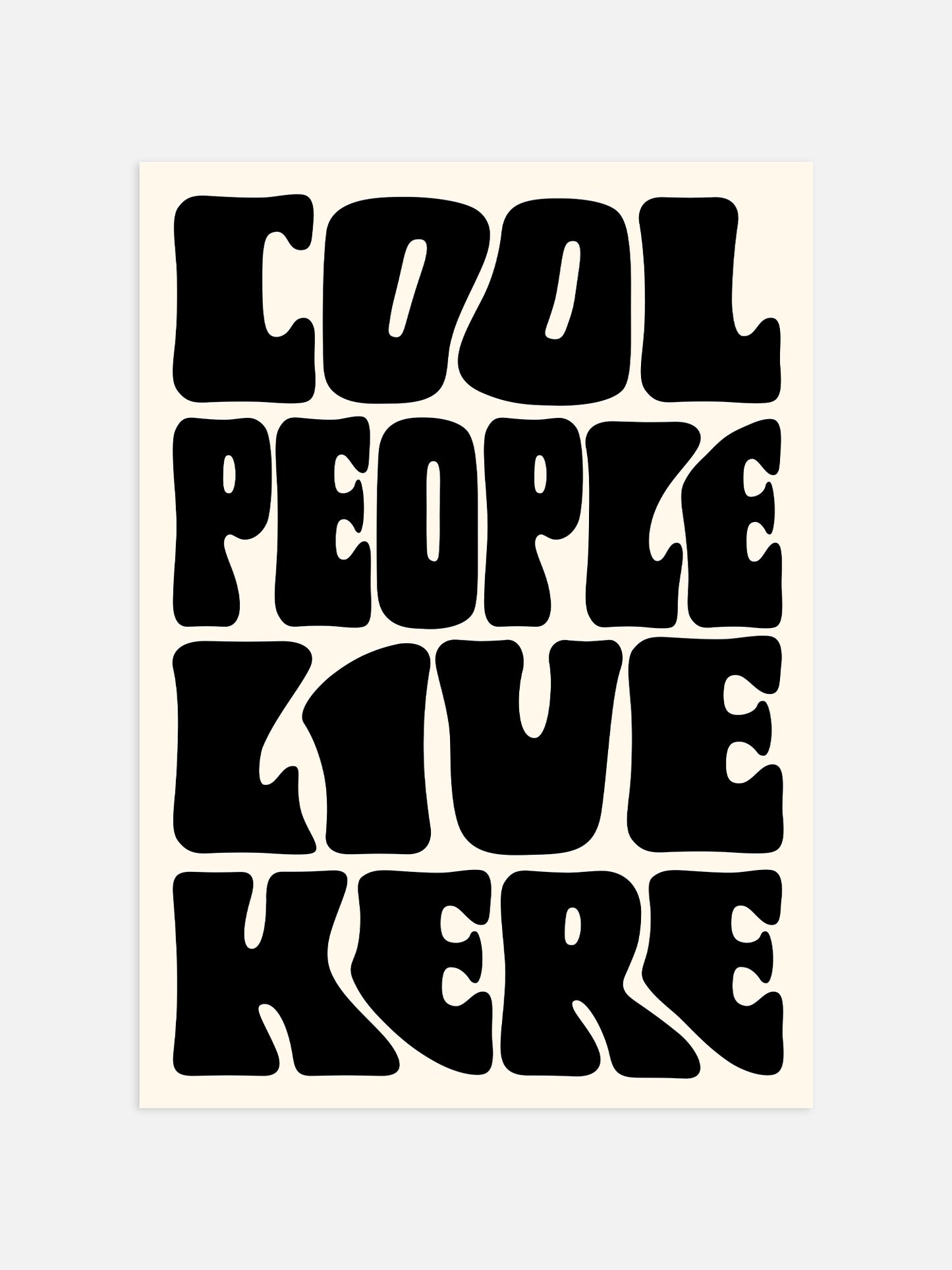 Cool People Live Here Print - Pink