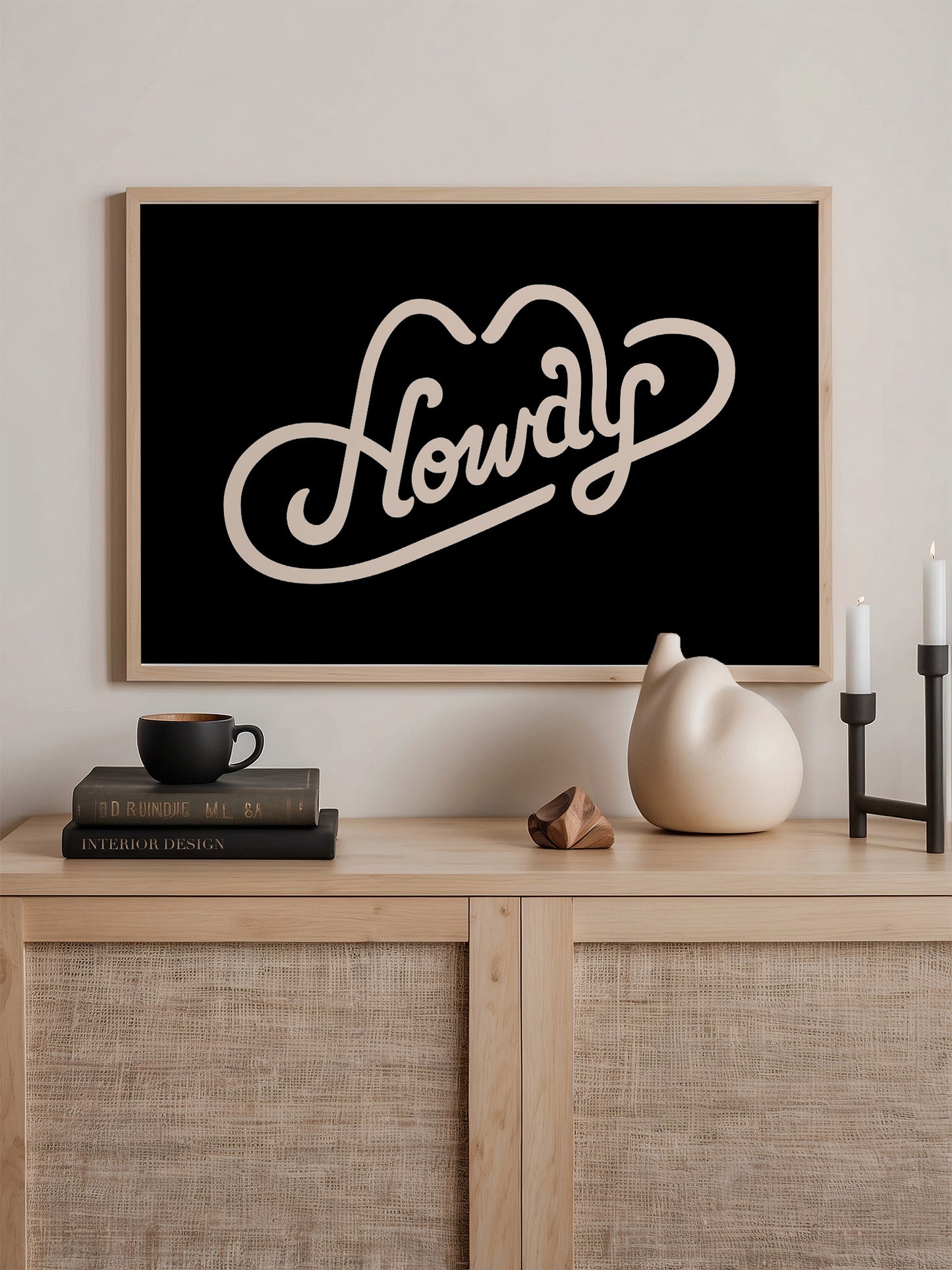 Black Howdy Print | Digital Download