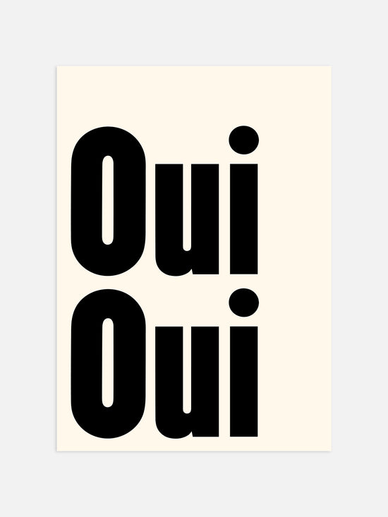 Oui Oui Print - Black