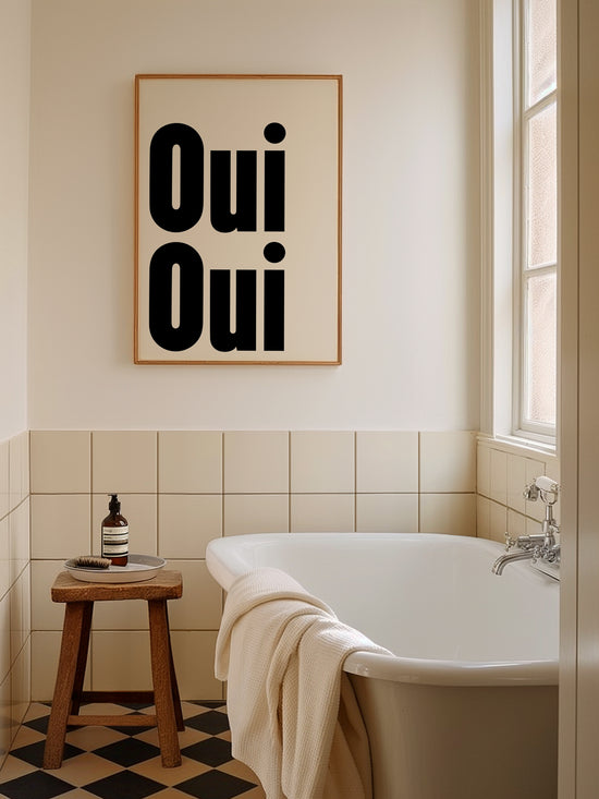 Oui Oui Print - Black