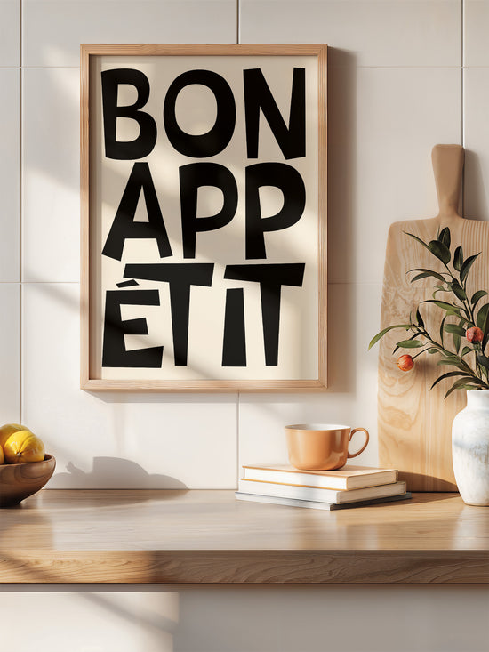 Bon Appetit Print - Black