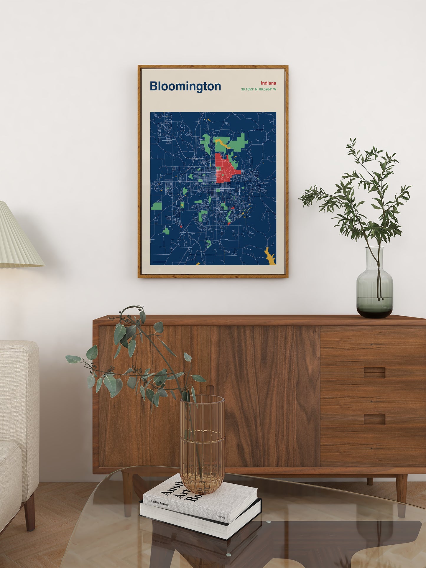 Bloomington IN Map Print