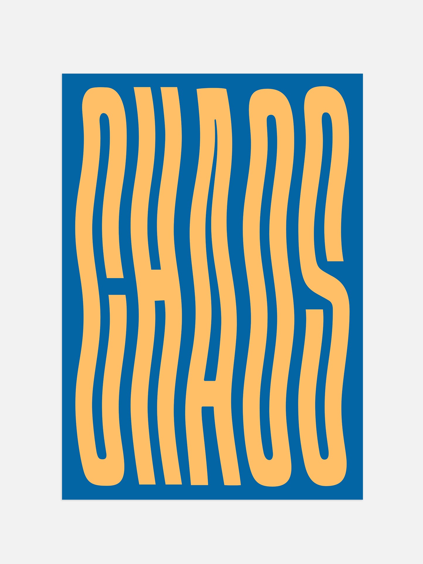 Blue And Yellow Chaos Poster