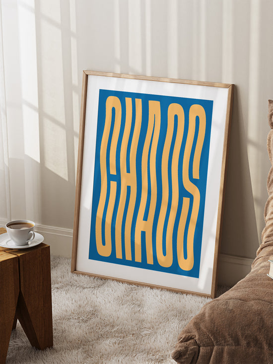 Blue And Yellow Chaos Print | Digital Download