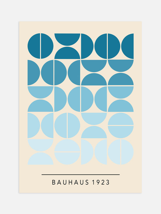 Light Blue Gradient Bauhaus Poster
