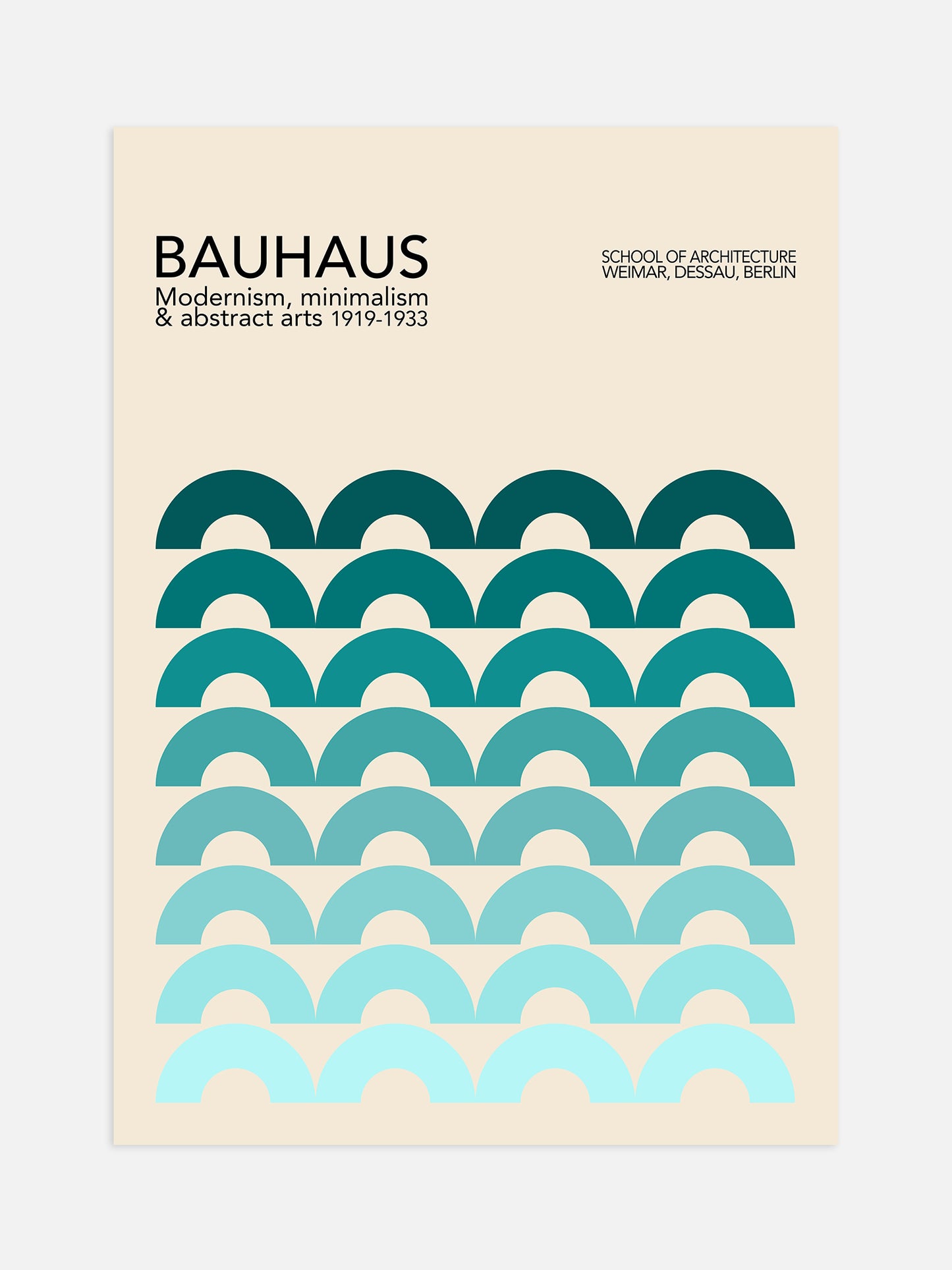 Blue Arches Bauhaus Poster