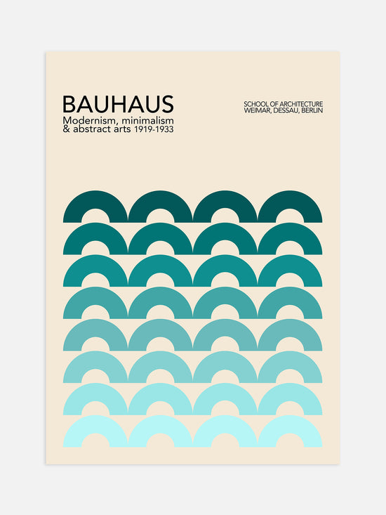 Blue Arches Bauhaus Poster | Digital Download