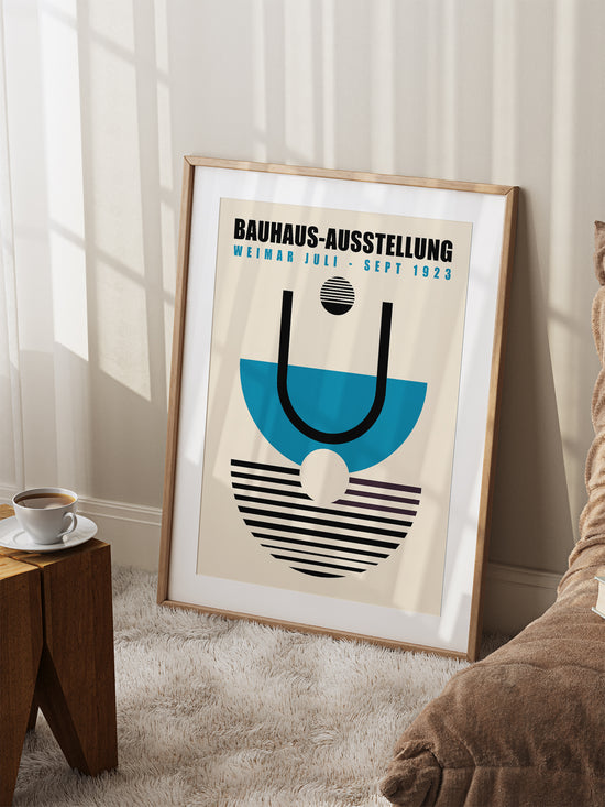 Blue Mid Century Bauhaus Poster