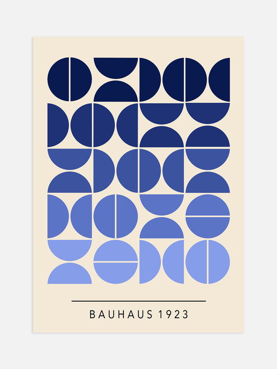 Dark Blue Bauhaus Poster