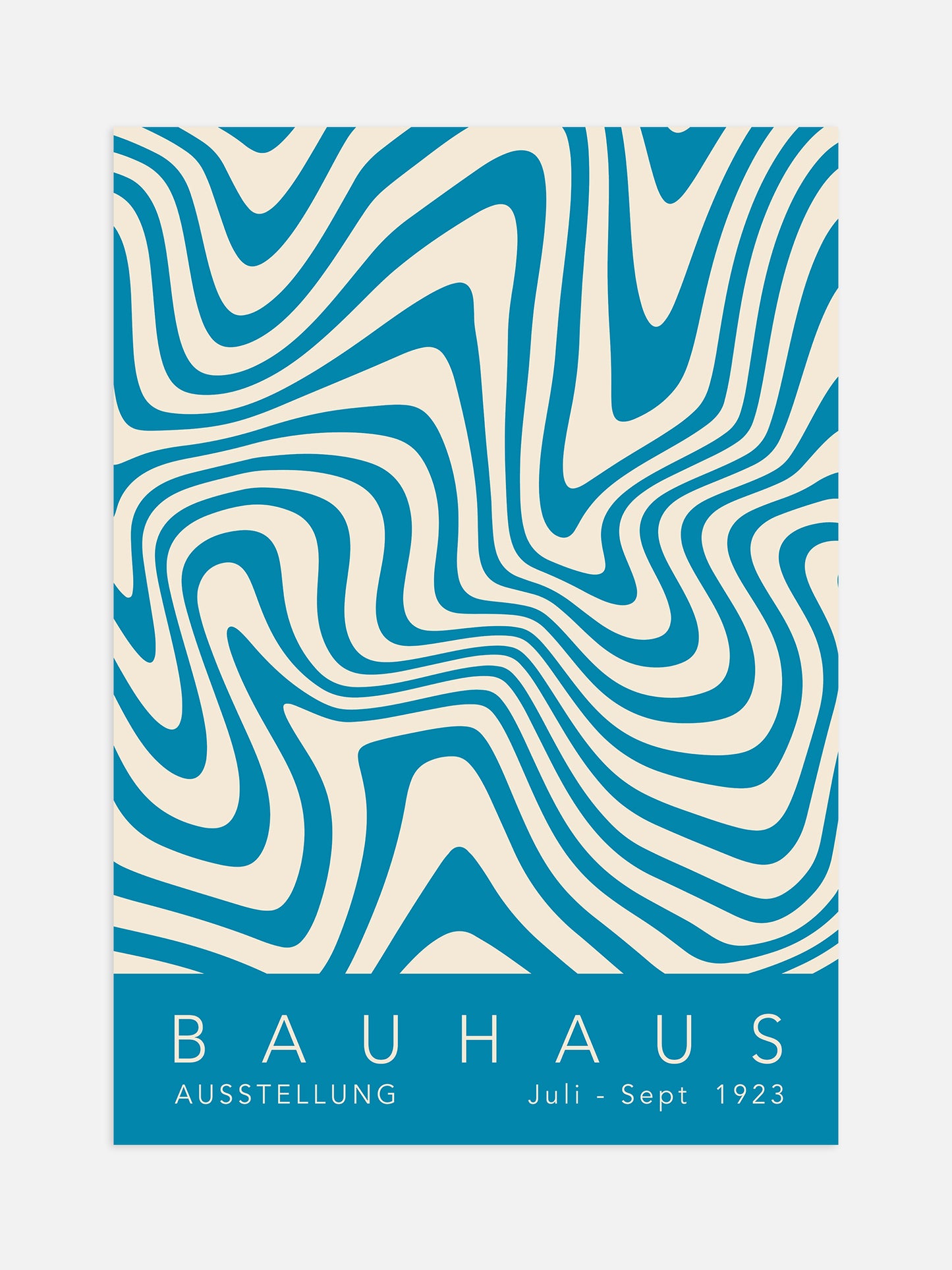 Blue Bauhaus Poster | Digital Download