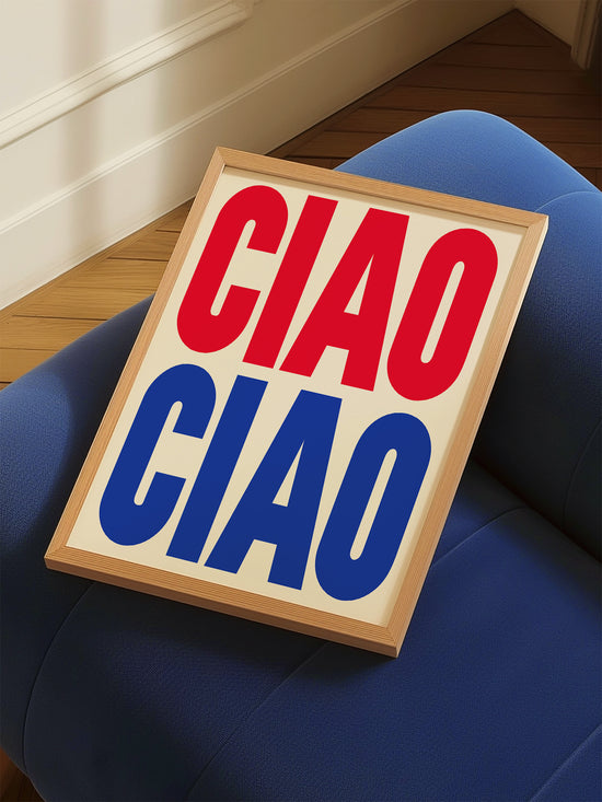 Blue And Red Ciao Poster