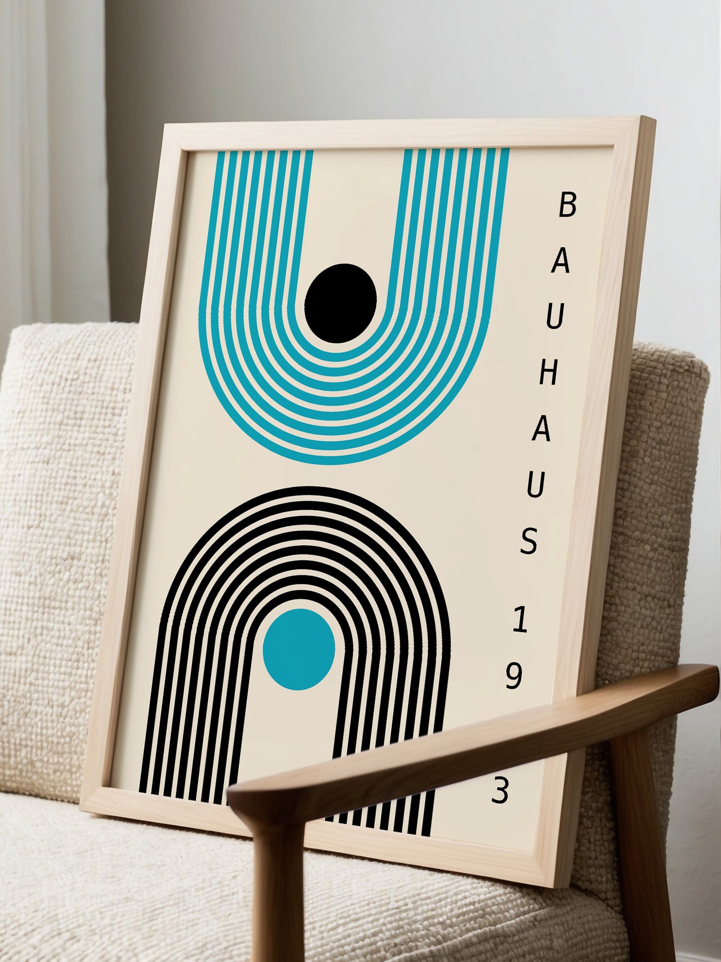 Turquoise Geometric Bauhaus Print