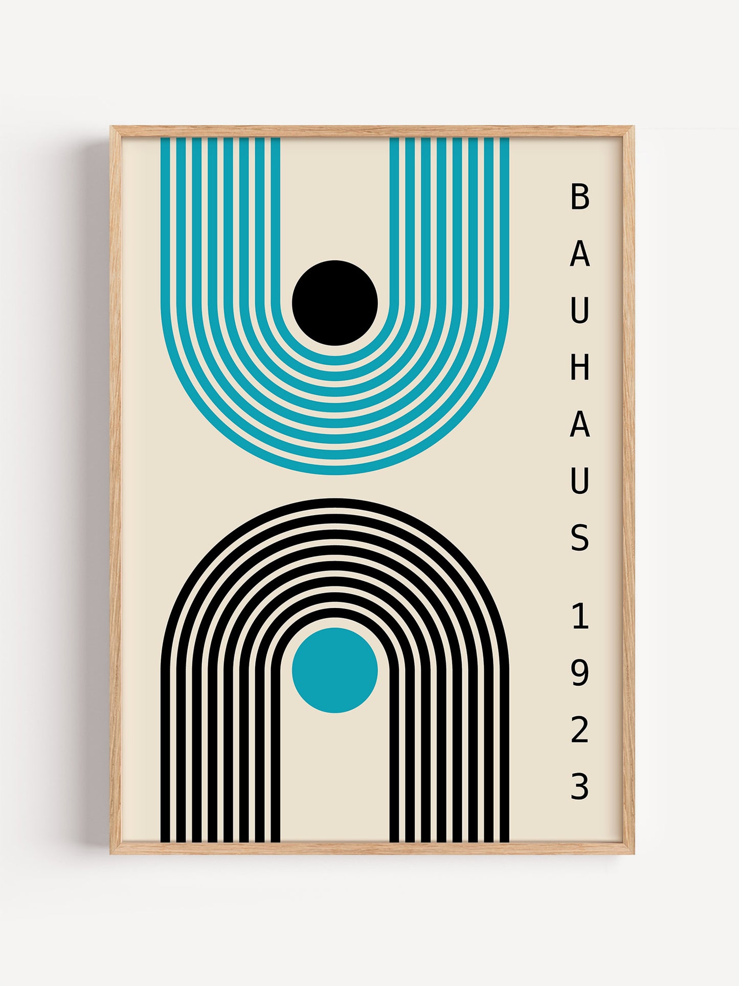 Turquoise Geometric Bauhaus Print