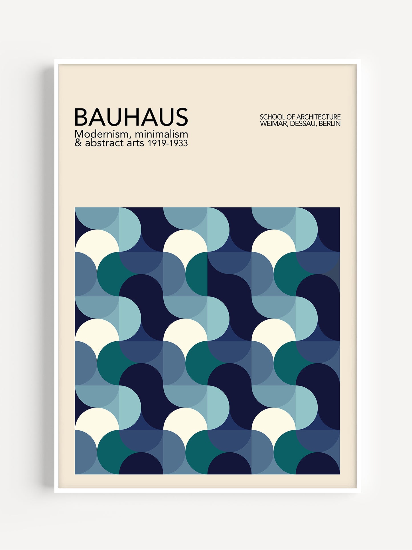 Blue Geometric Bauhaus Print | Digital Download