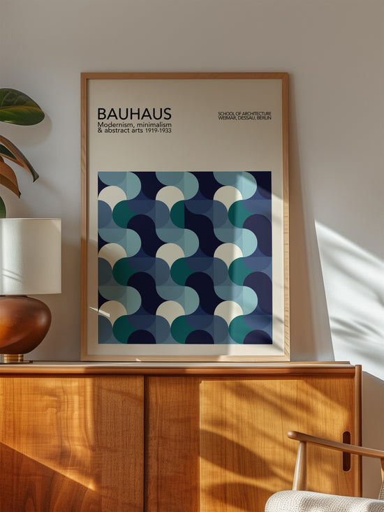 Blue Geometric Bauhaus Print | Digital Download