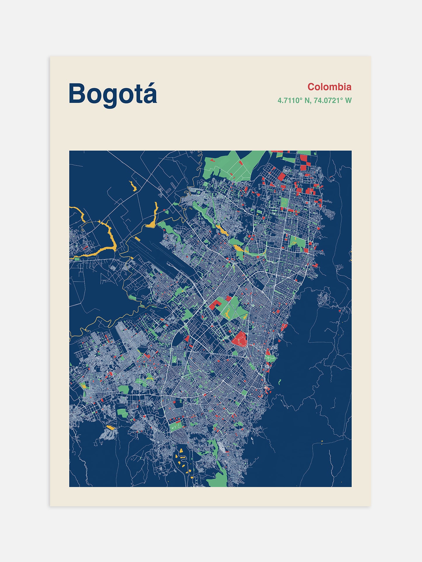 Bogotá Map Print