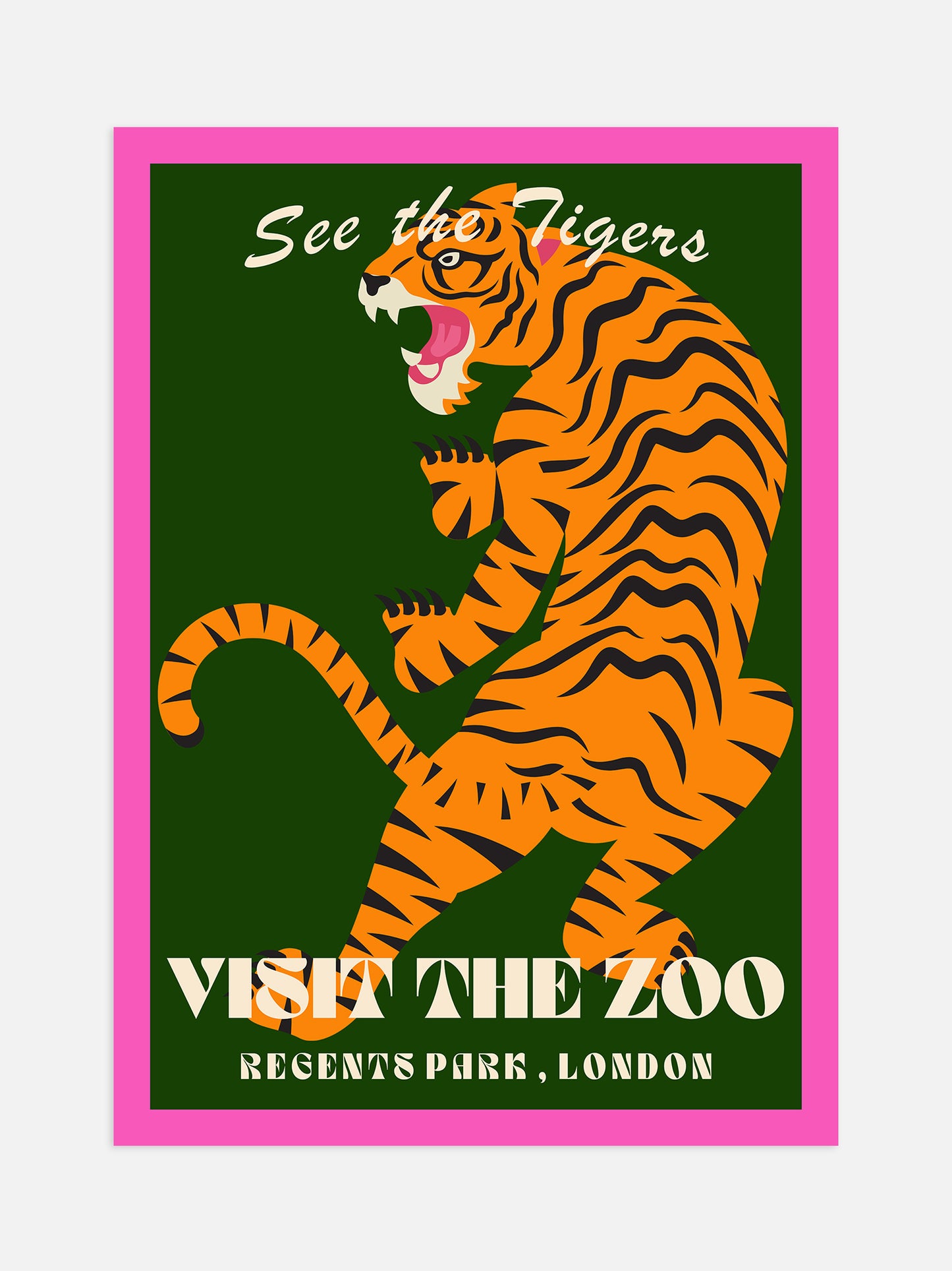 Visit The Zoo, Tiger Poster