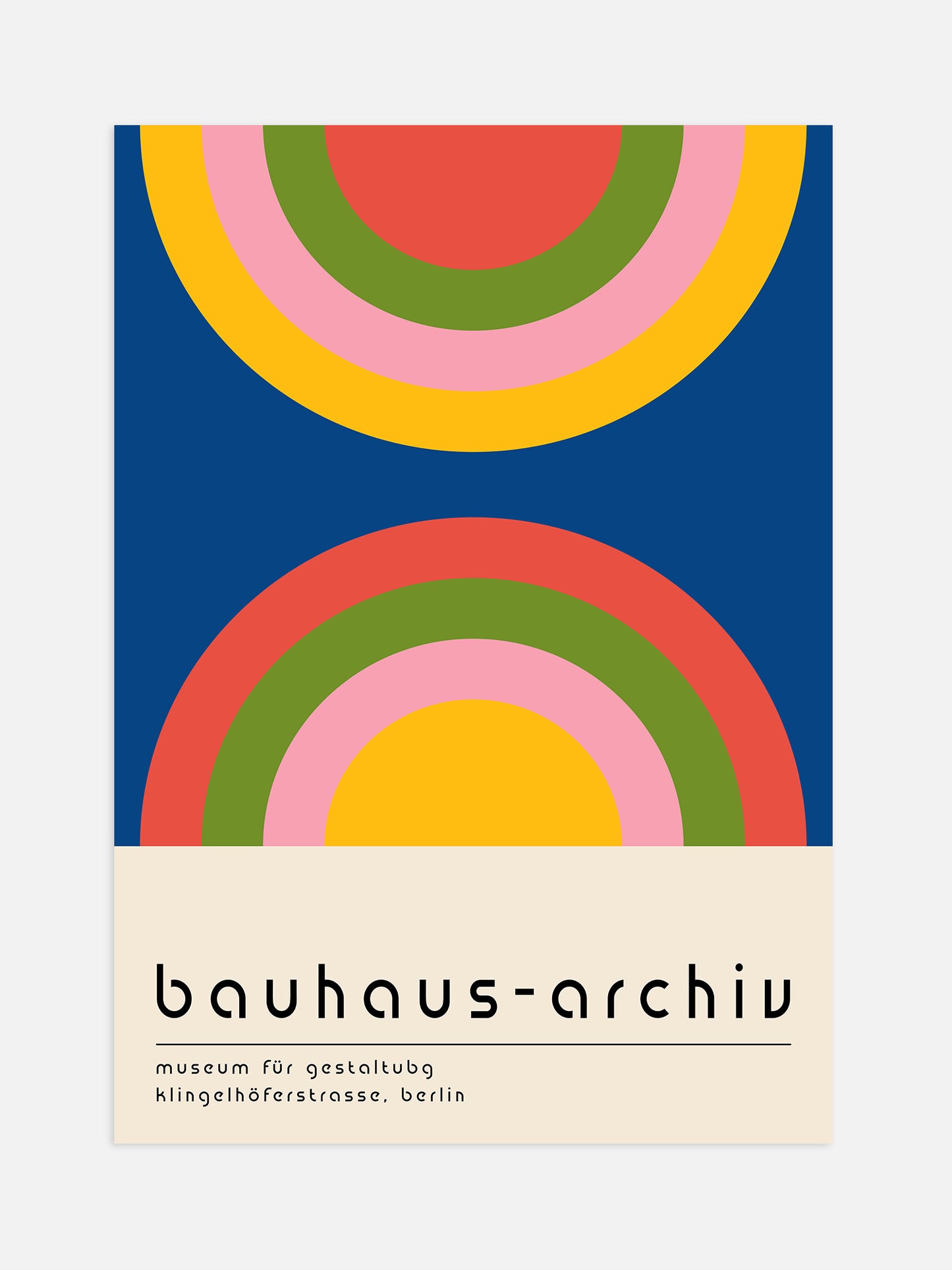 Retro Bauhaus Rainbow Print