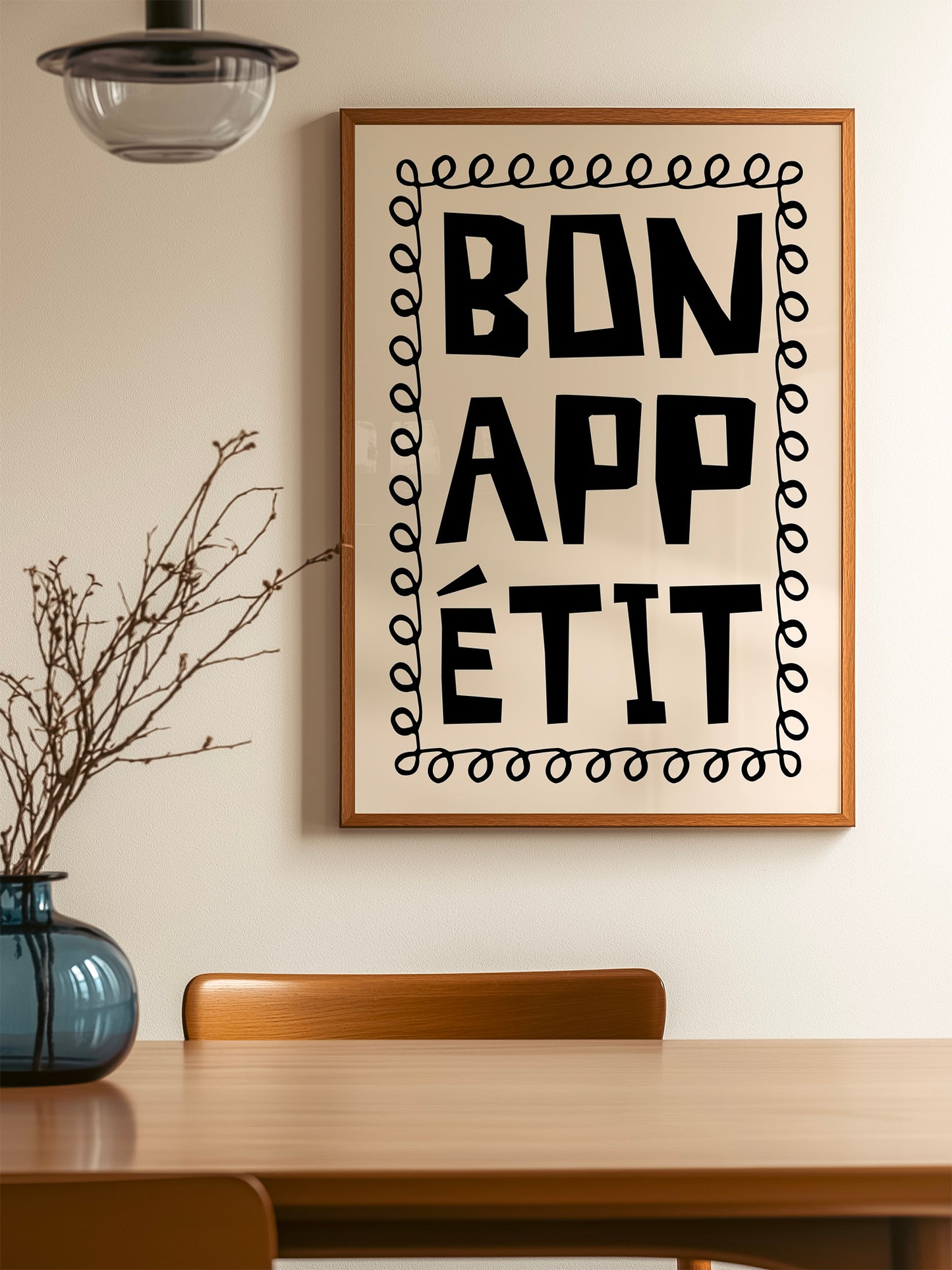 Bon Appetit Kitchen Print - Black