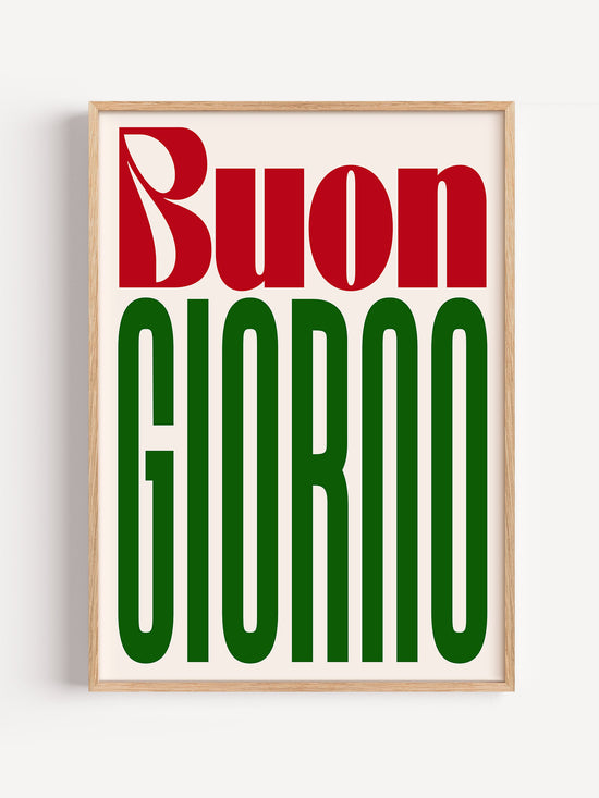 Buongiorno Typography Print