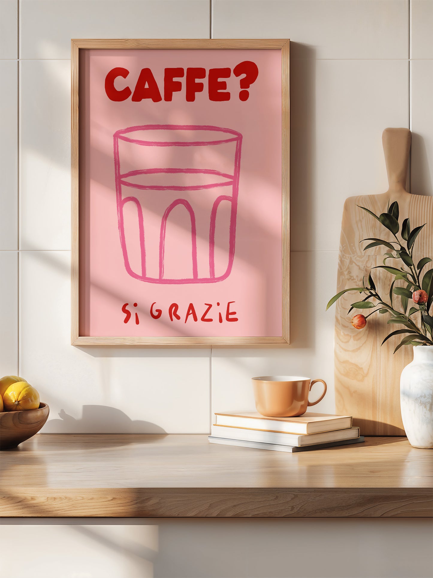 Blue Caffe Art Print