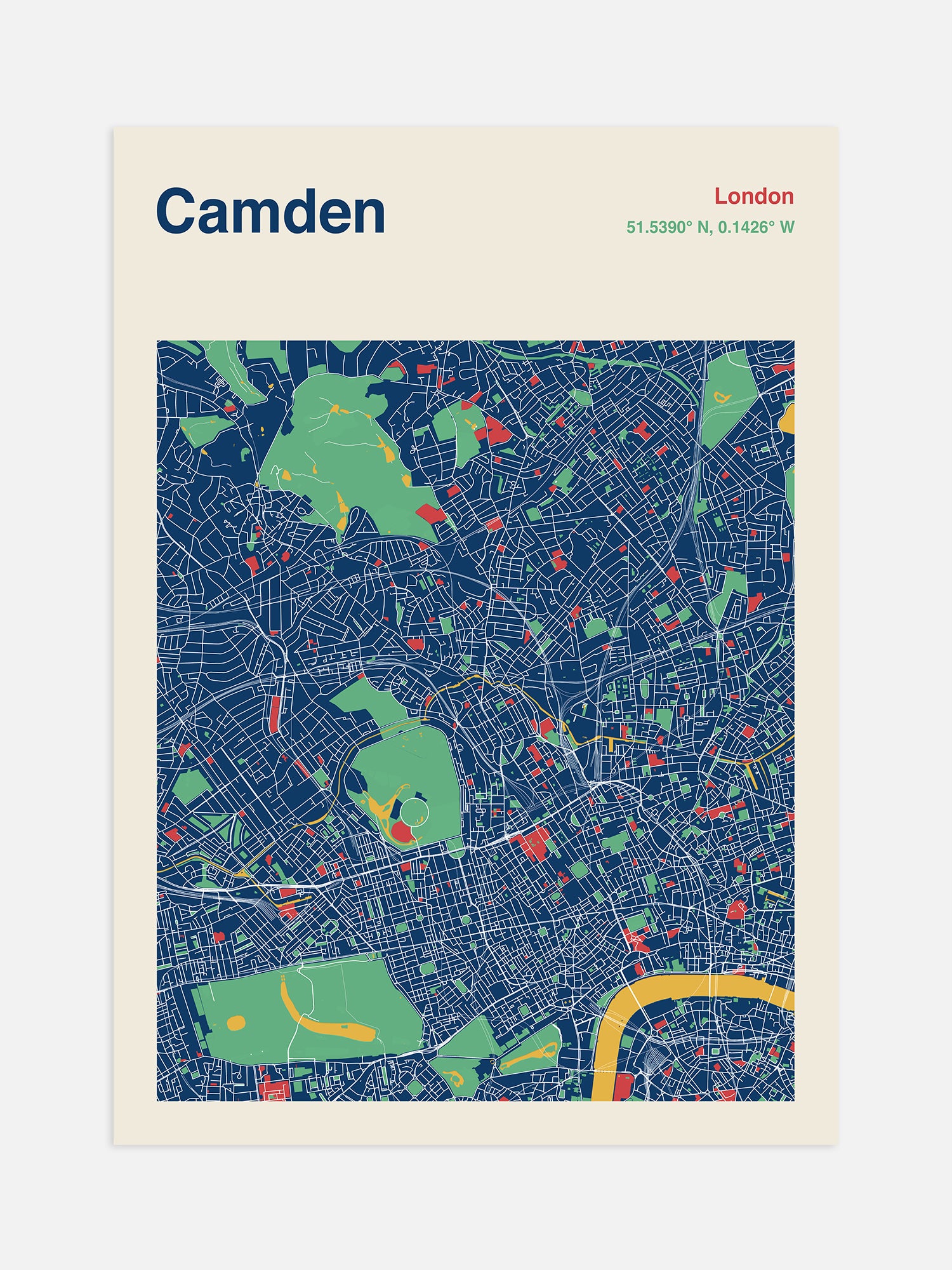 Camden Map Print – Luxe Poster Co