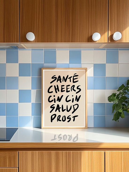 Retro Cheers Typography Print | Digital Download