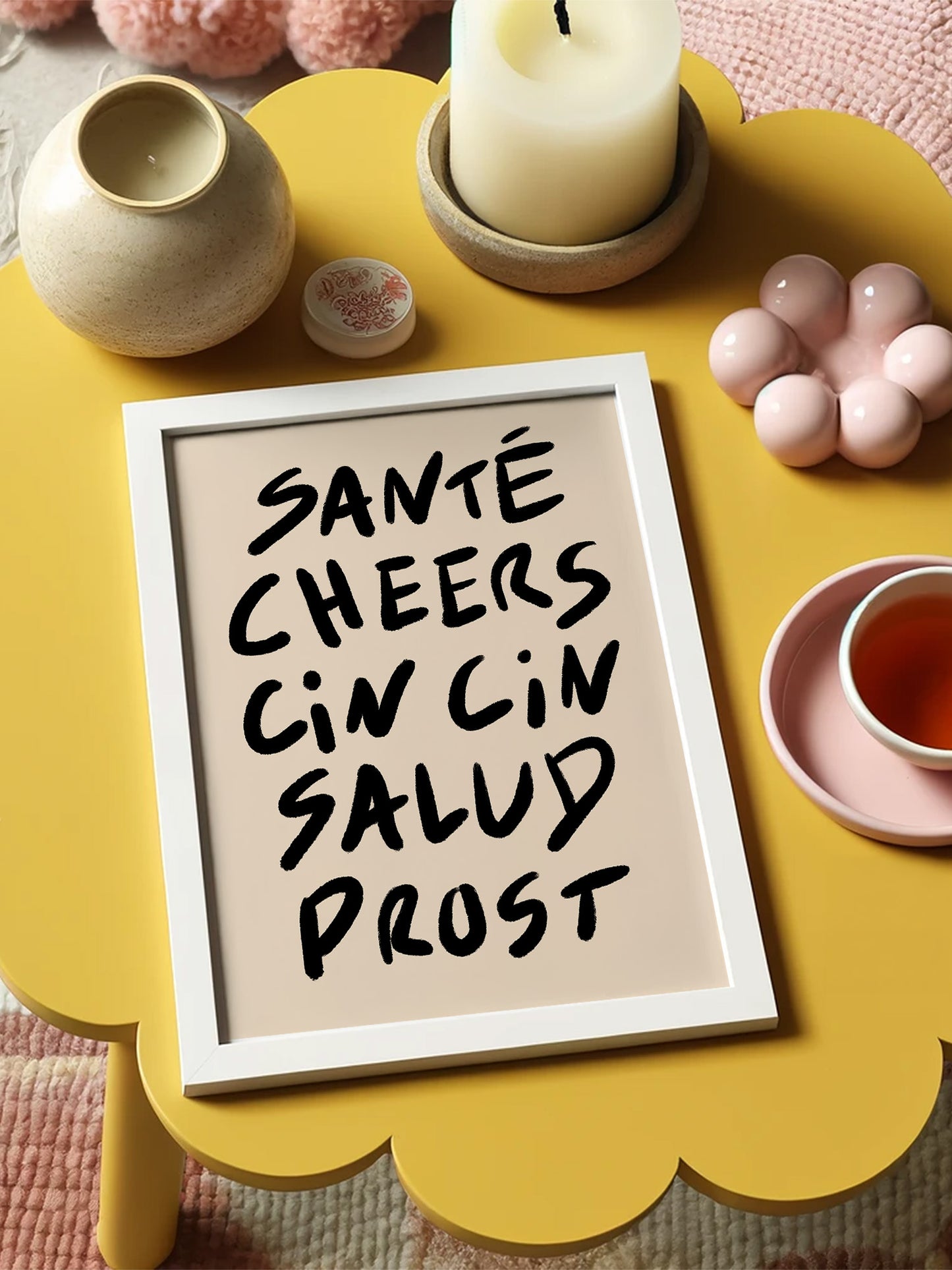 Retro Cheers Typography Print | Digital Download