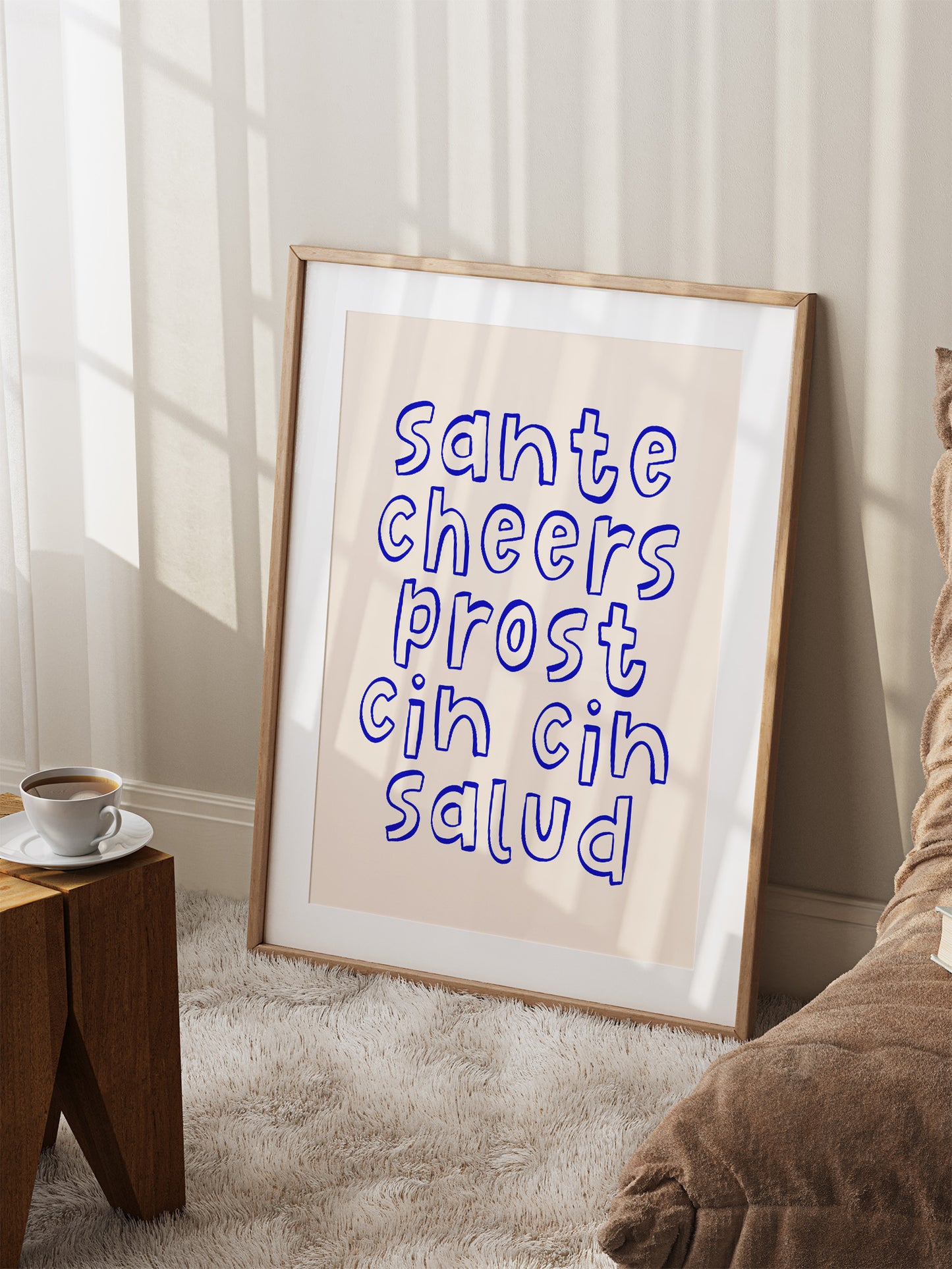 Retro Cin Cin Typography Print | Digital Download