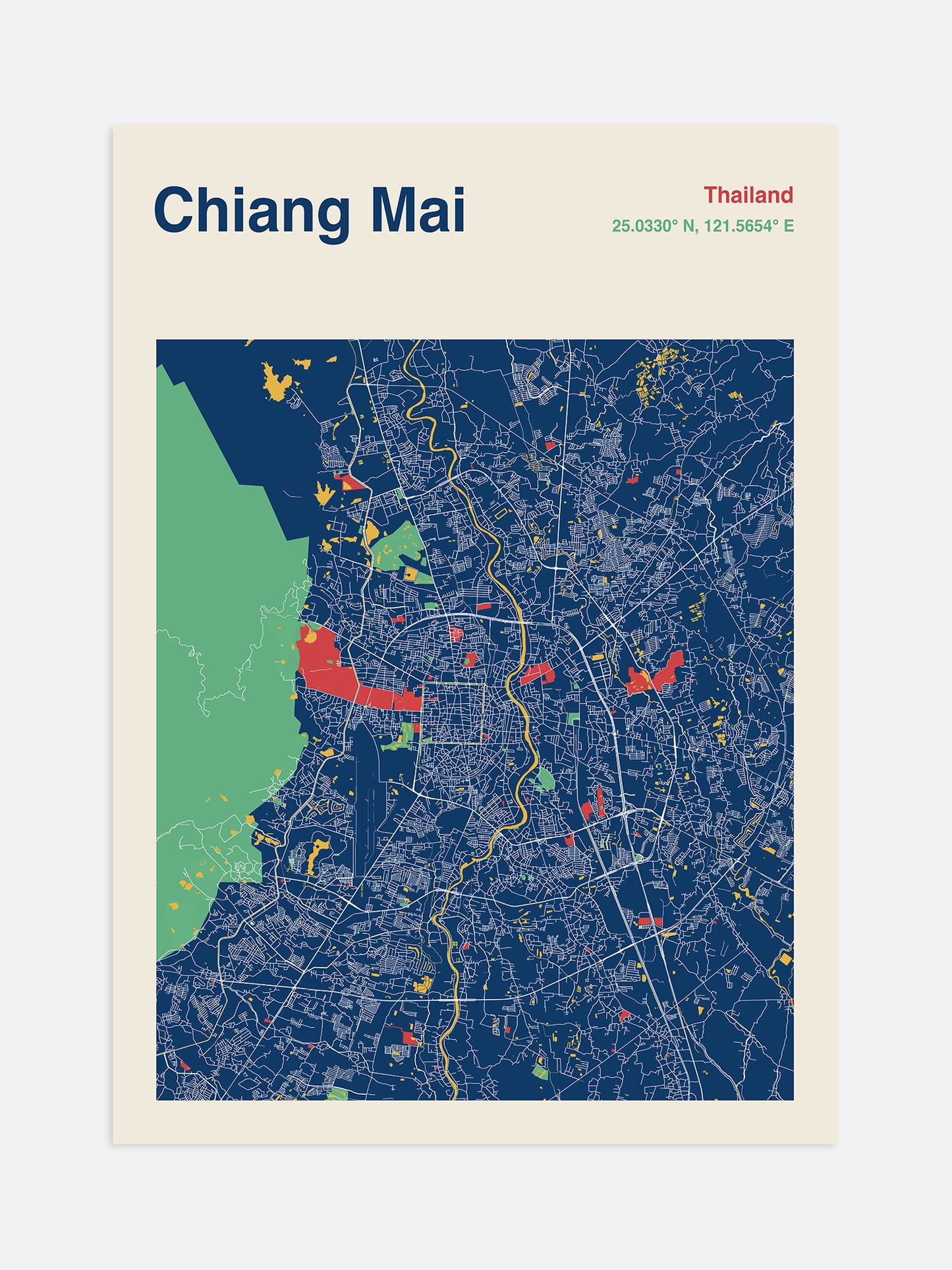Chiang Mai Map Print