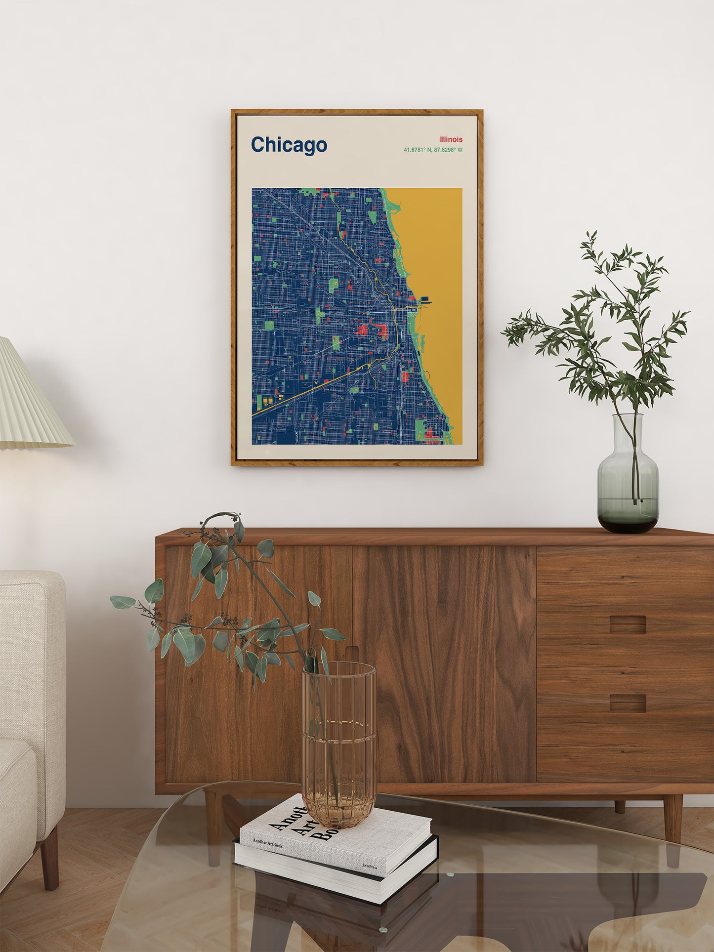 Chicago IL Map Print