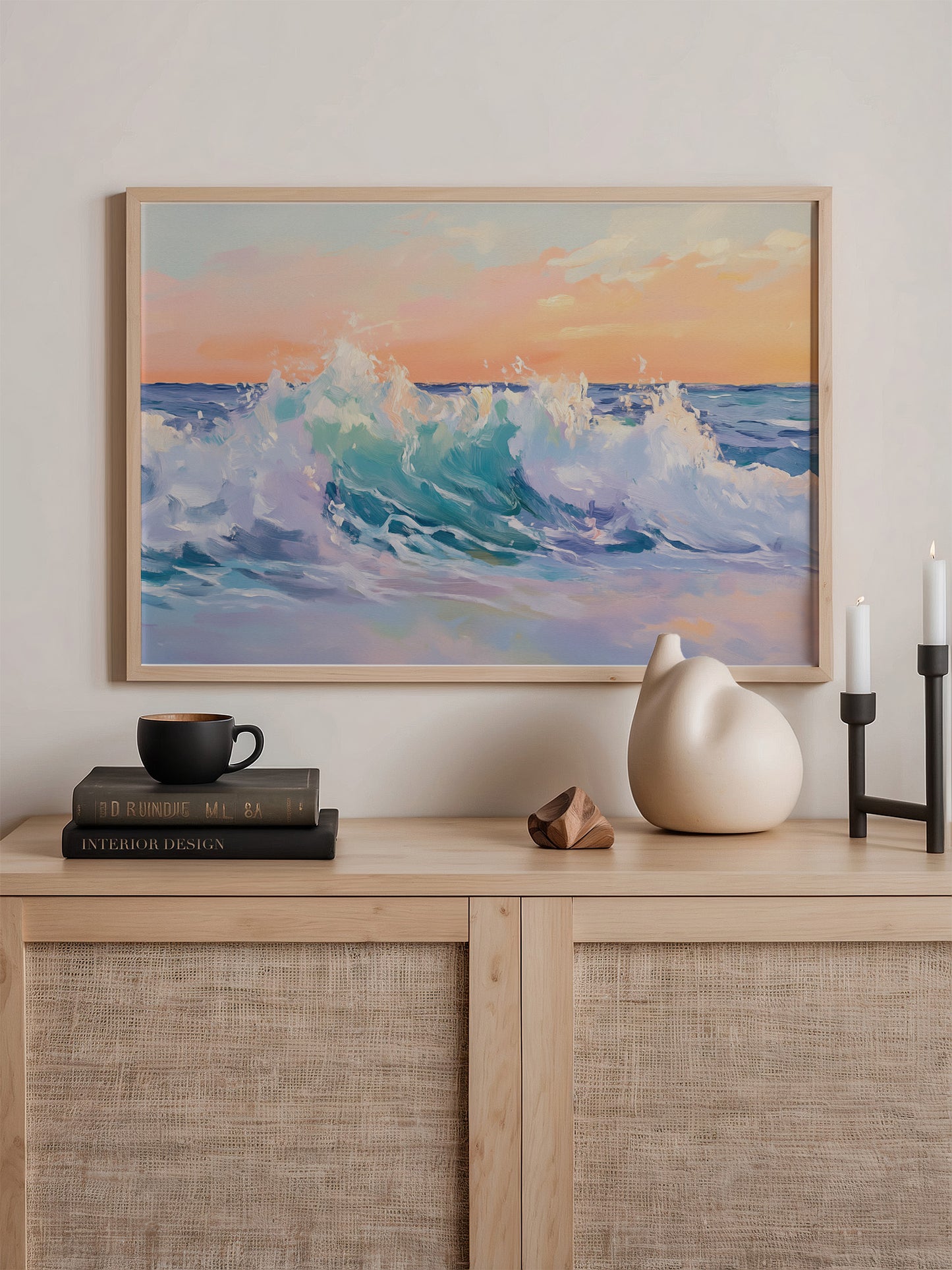 Ocean Sunset Painting | Digital Download