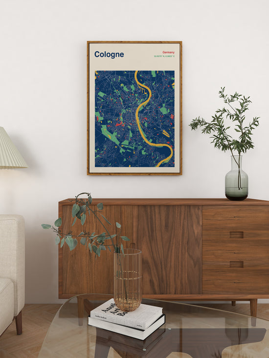 Cologne Map Print
