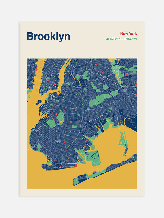 Brooklyn Map Print