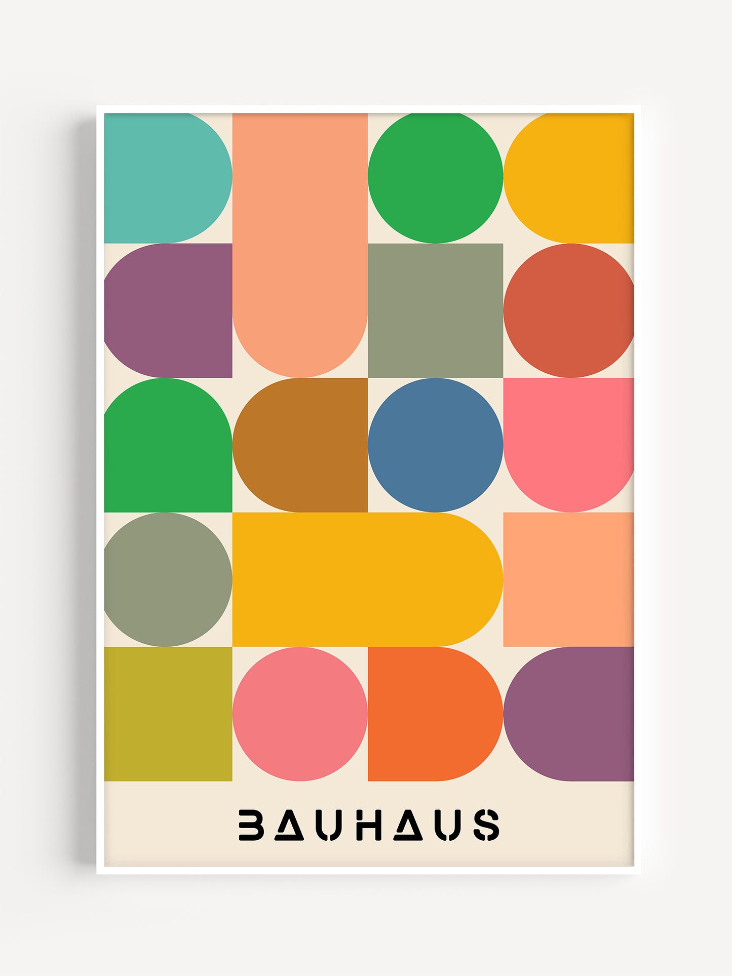 Colourful Geometric Bauhaus Poster