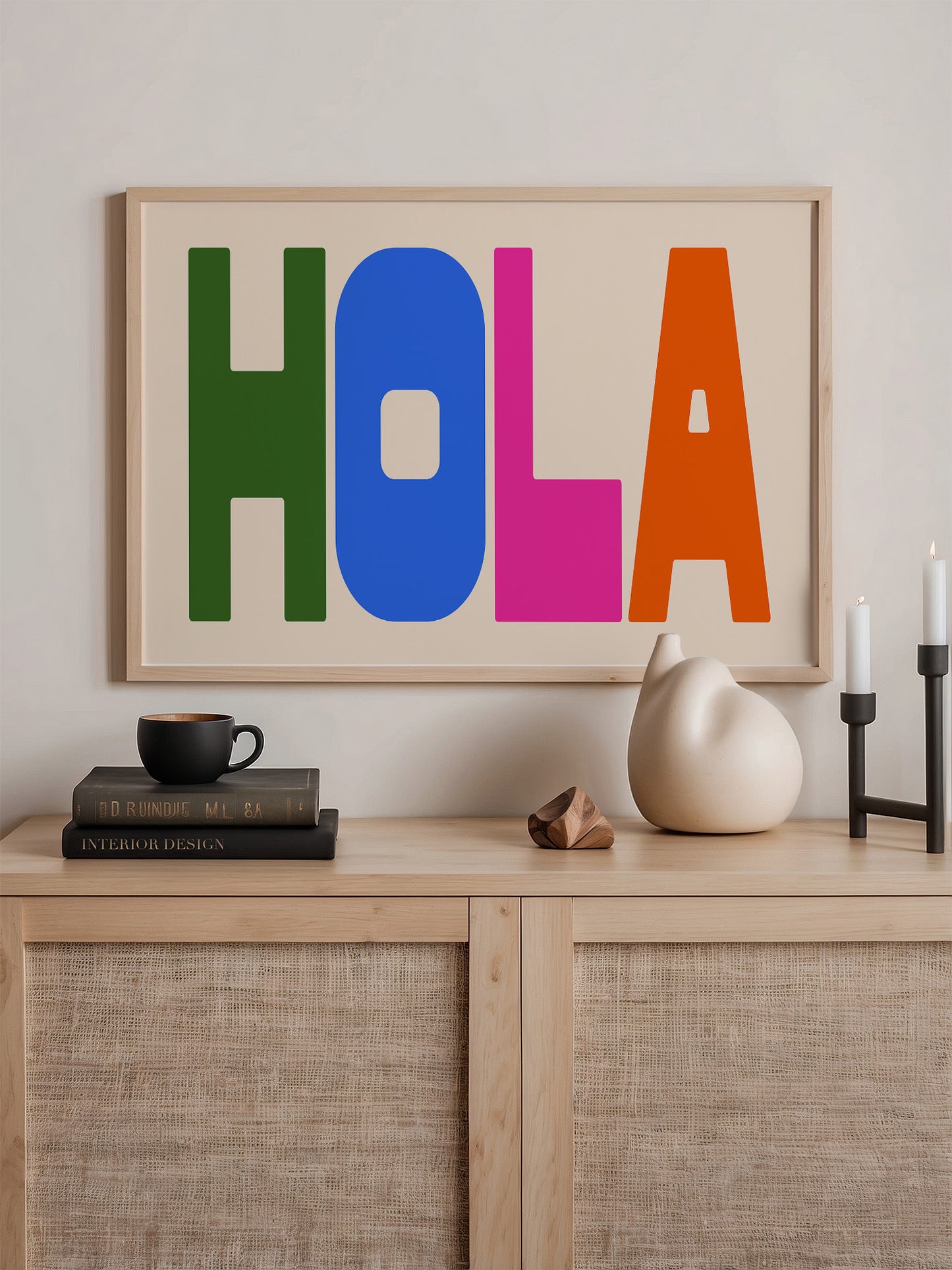 Colourful Hola Print