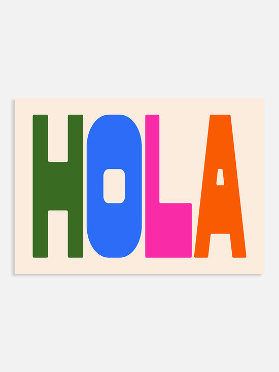 Colourful Hola Print