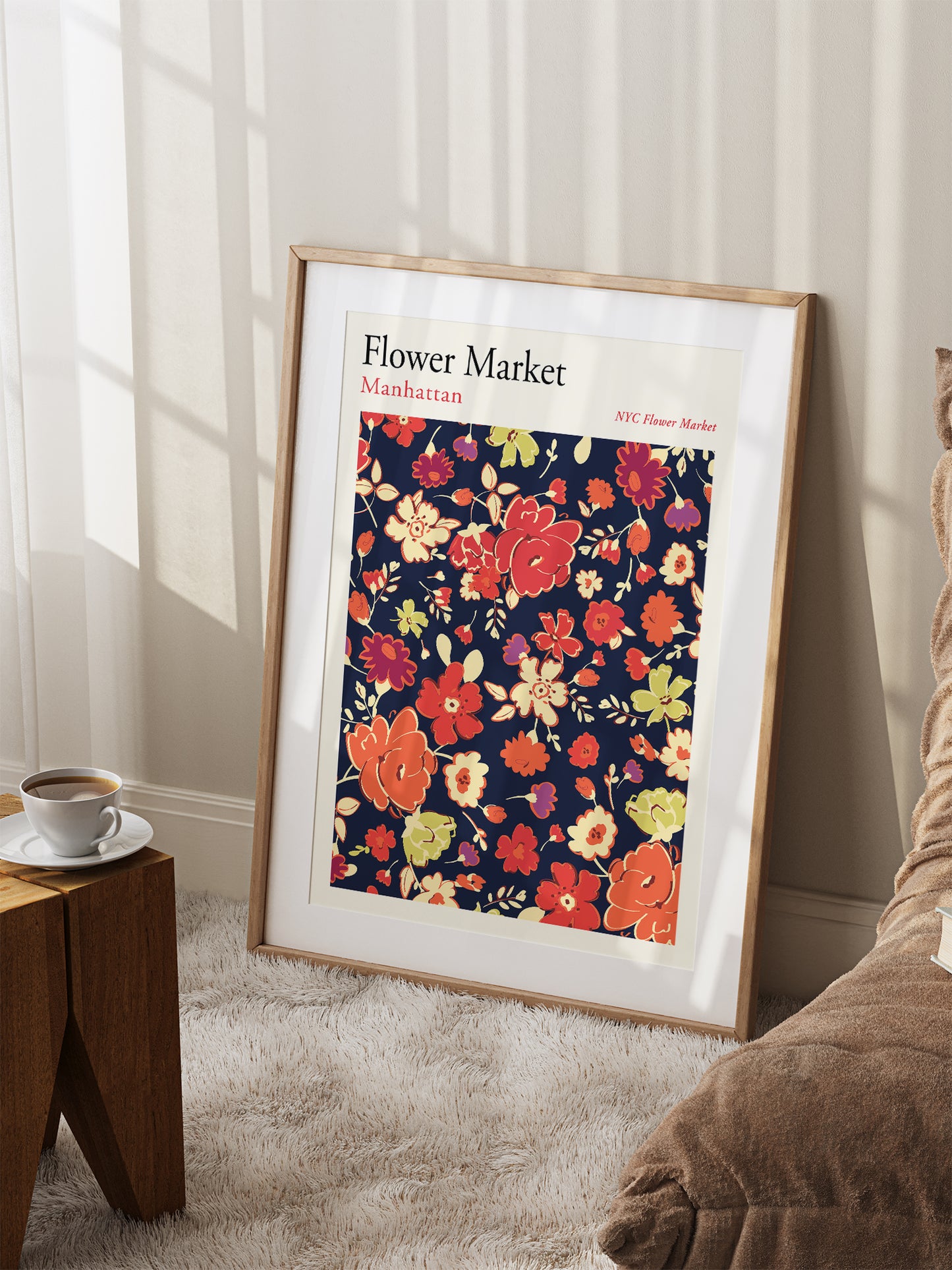 Colourful Manhattan Flower Market Print