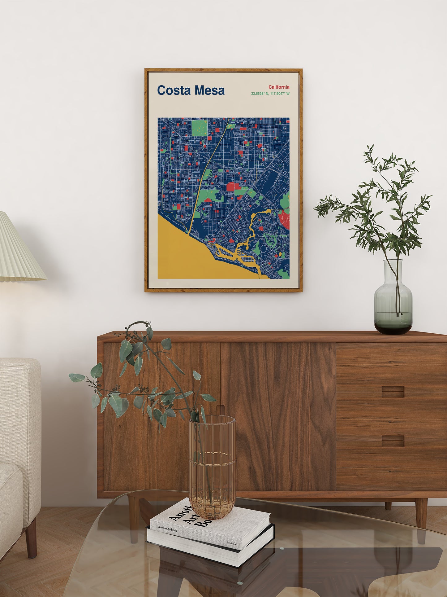 Costa Mesa CA Map Print