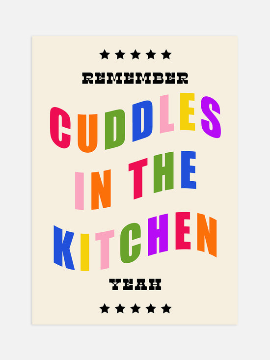Cuddles In The Kitchen Poster