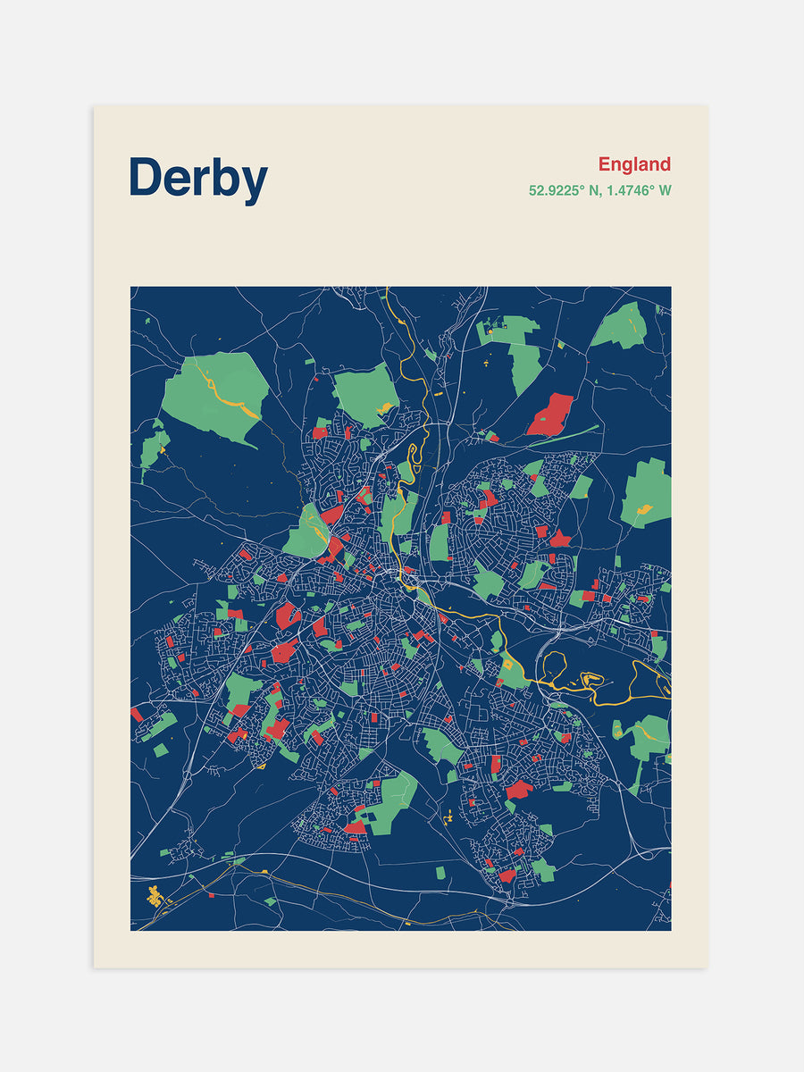 Derby Map Print – Luxe Poster Co