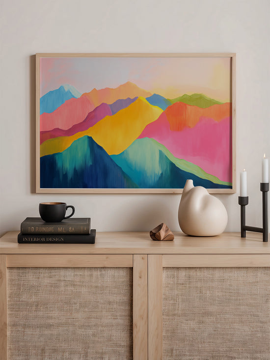 Colourful Mountain Print | Digital Download