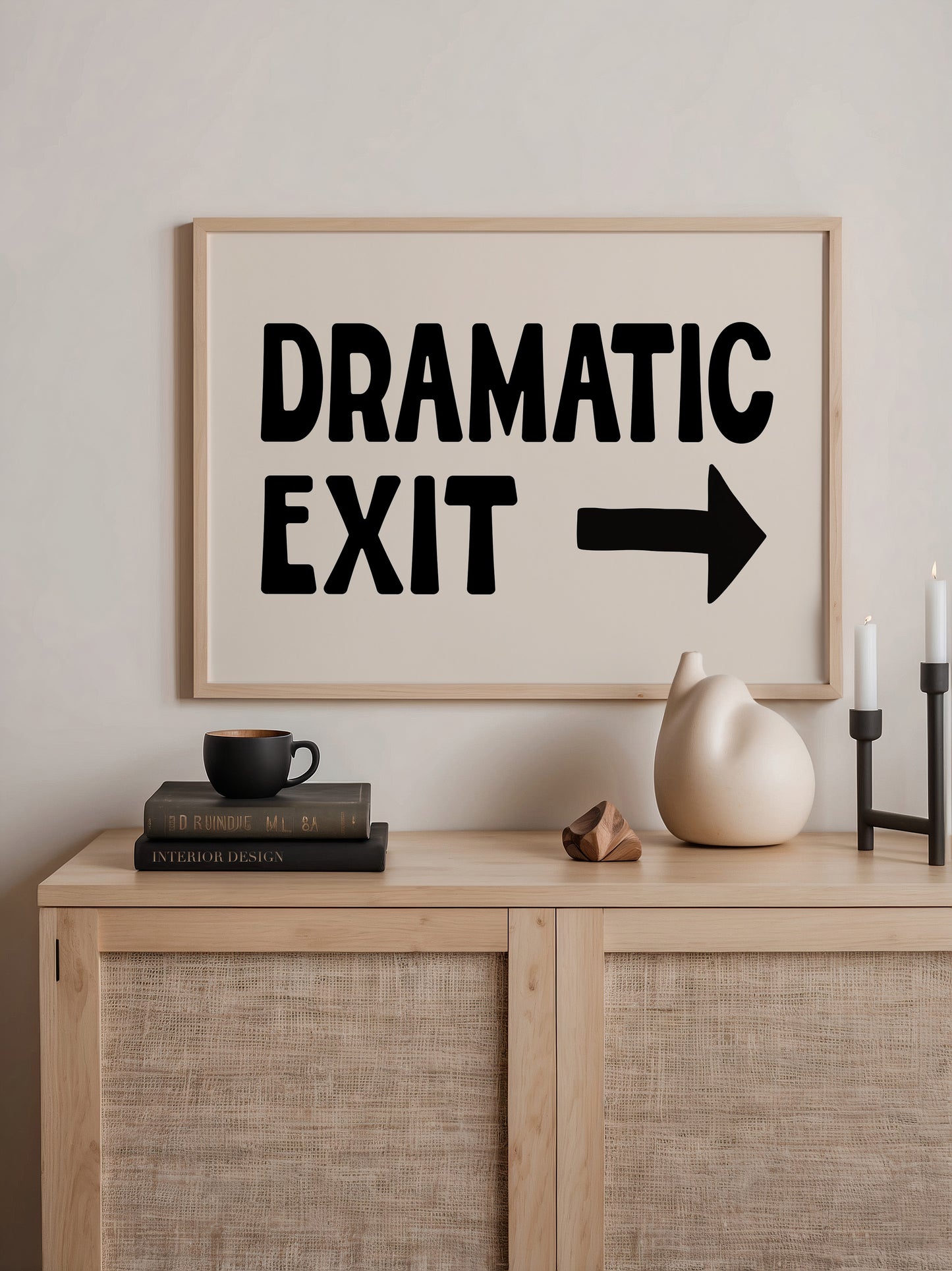 Dramatic Exit Print | Black
