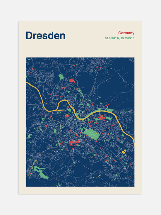 Dresden Map Print