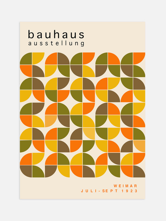 Mid Century Colours Bauhaus Poster