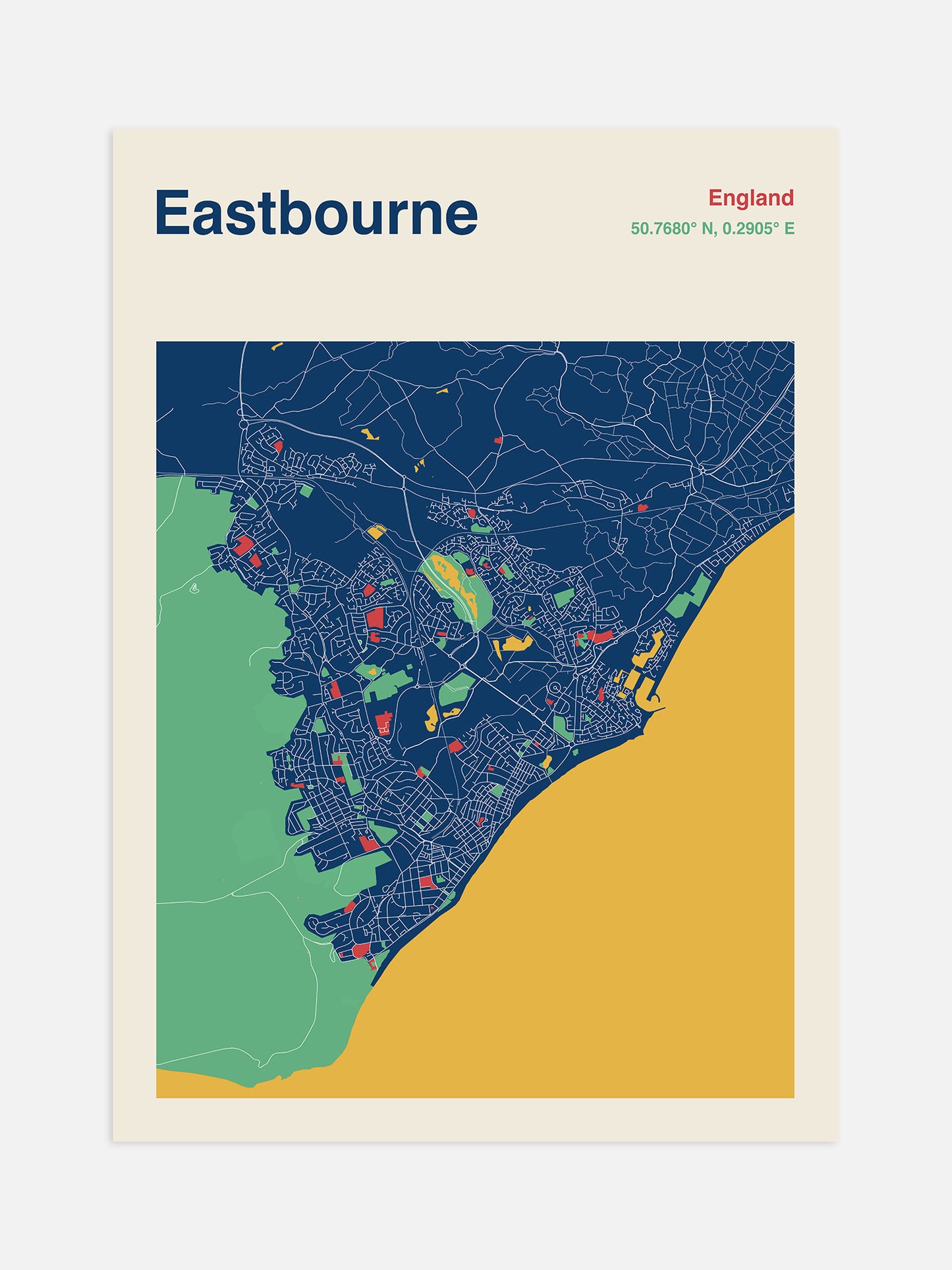 Eastbourne Map Print