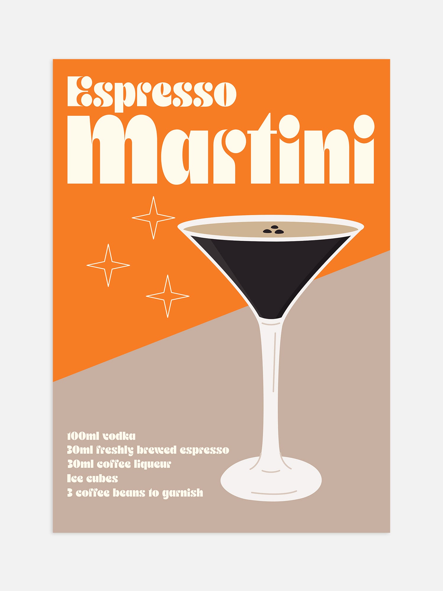 Espresso Martini Cocktail Poster Luxe Poster Co