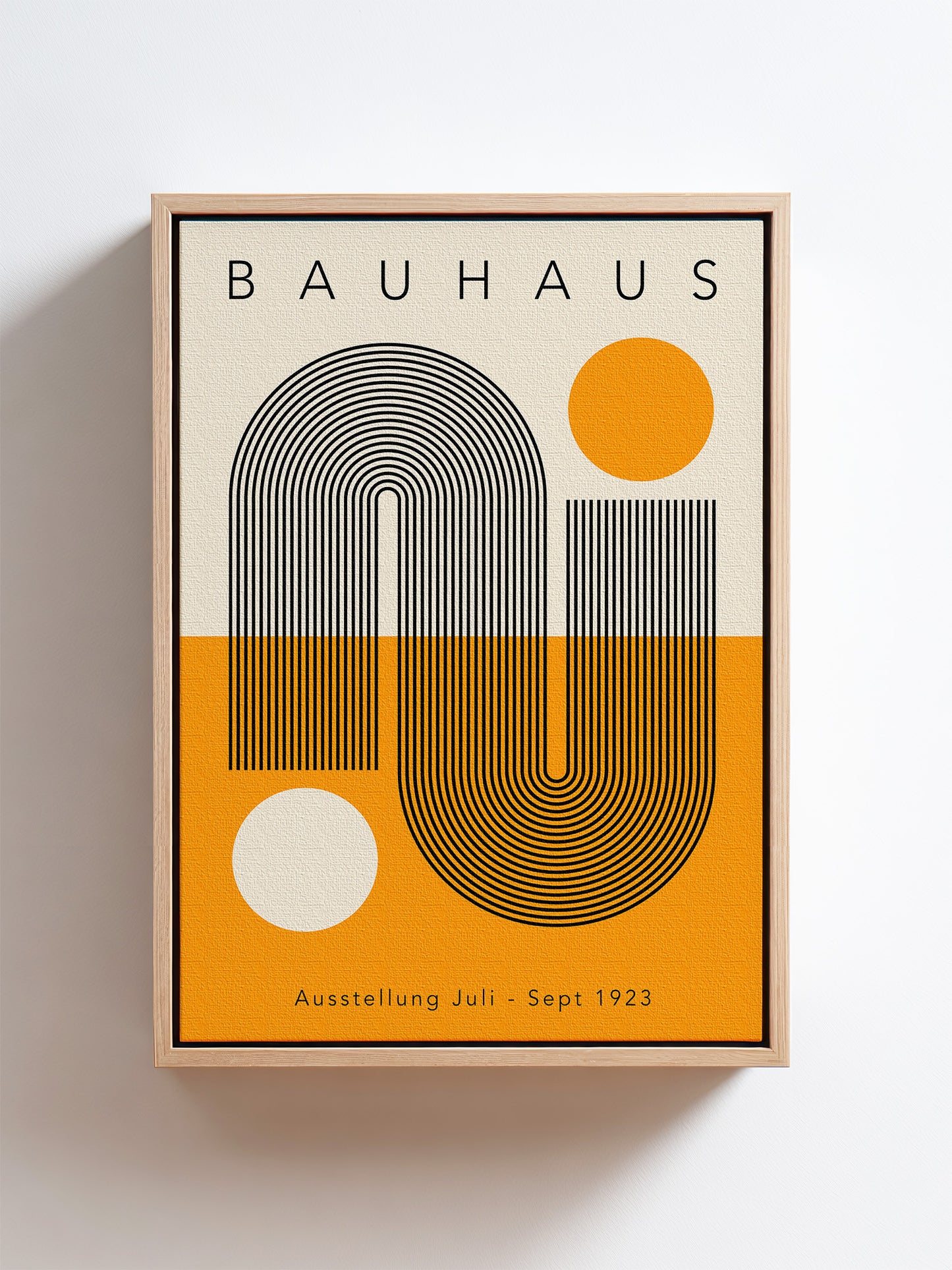 Yellow Bauhaus Framed Canvas