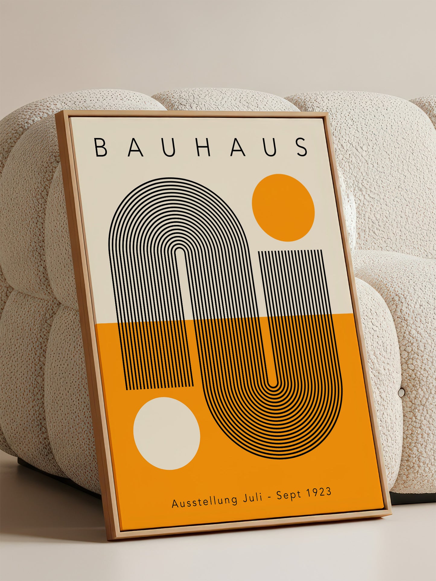 Yellow Bauhaus Framed Canvas