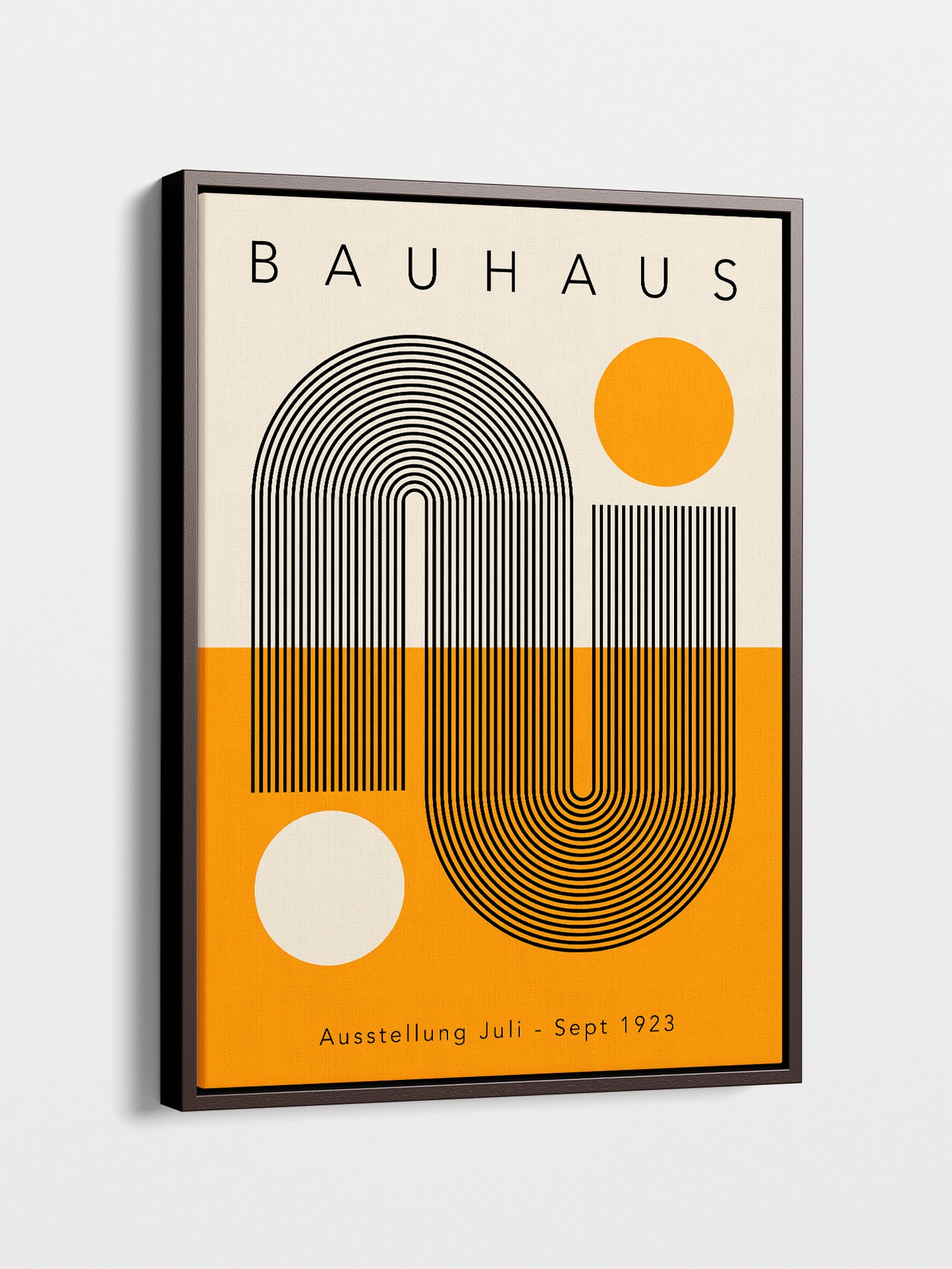 Yellow Bauhaus Framed Canvas